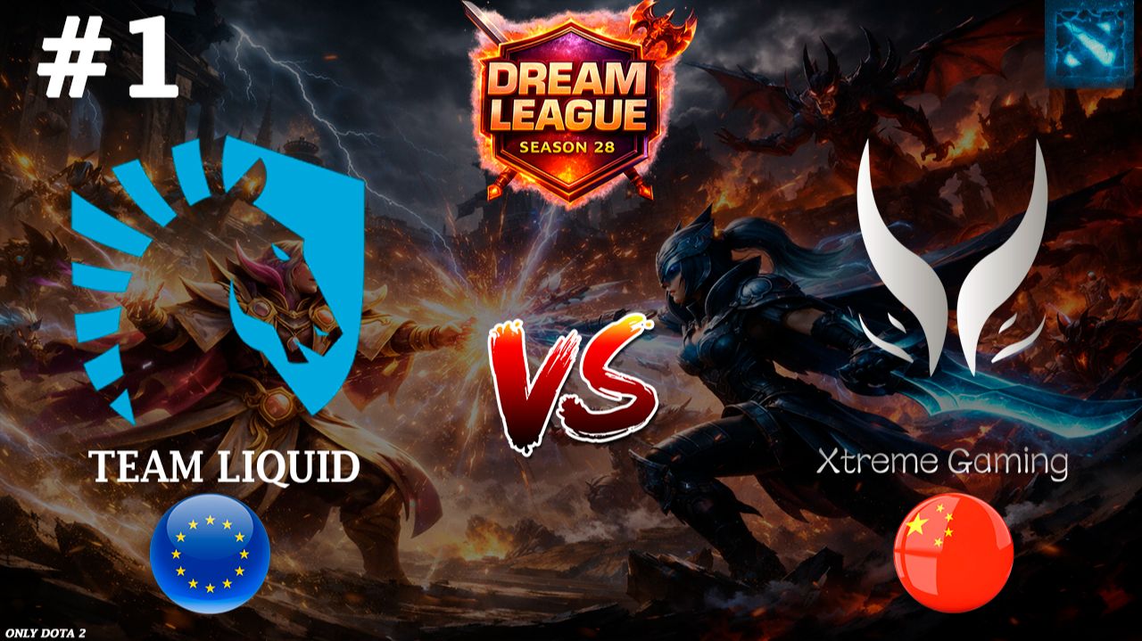 НАЧАЛО ВТОРЫХ ГРУПП, ЛИКВИД ПРОТИВ ТОП КИТАЯ | Liquid vs Xtreme Gaming #1 (BO3) DL S28 смотреть онлайн