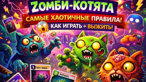 Зомби-котята — САМЫЕ хаотичные правила! 😱 Как играть и выжить в игре Exploding Kittens