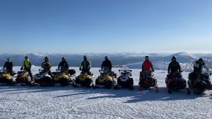 Путешествие на гору большой Таскыл, февраль 2022 на снегоходах BRP.