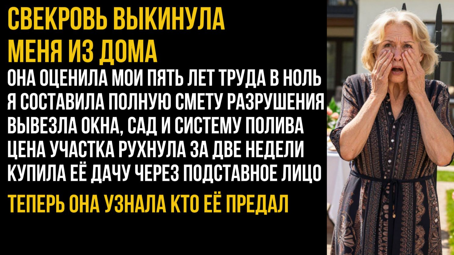 ИСТОРИЯ ИЗ ЖИЗНИ / Месть свекрови за предательство: как я обнулила цену её дачи. Семейная драма. ИСТОРИЯ ИЗ ЖИЗНИ / Месть свекрови за предательство: как я обнулила цену её дачи. Семейная драма.