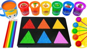 ИГРАЕМ В СЛАЙМЫ ЗАЛИВАЕМ В ФОРМУ ТРЕУГОЛНИКОВ АСМР ВИДЕО ДЛЯ ДЕТЕЙ ДЕТСКИЙ КАНАЛ ИГРАЛКИ-ЗАЛИПАЛКИ