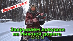 Закрываем ловушки на Нижней дороге 20 02 26