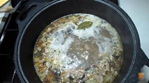 Суп из замороженных лесных грибов