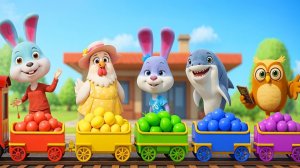 Цветной Паровозик - Учим Цвета!  Песни Для Детей  БроиСис - Детские Песни