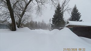 гор Рыбинск. Завьюжило пошёл на Волгу. 21 февраля 2026 год