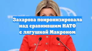 Захарова поиронизировала над сравнившим НАТО с лягушкой Макроном