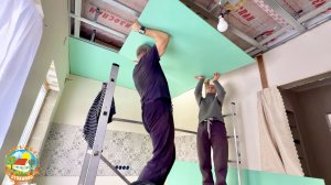 САМИ НЕ ВЕРИЛИ НО СДЕЛАЛИ: МОНТАЖ ПОТОЛКА В ДОМЕ НА ХУТОРЕ СВОИМИ РУКАМИ.