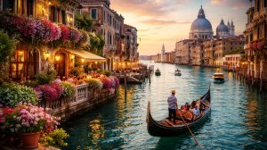 ⭐ Венеция Прогулка по венецианскому каналу | Прогулка по Гранд-каналу | Италия 4K