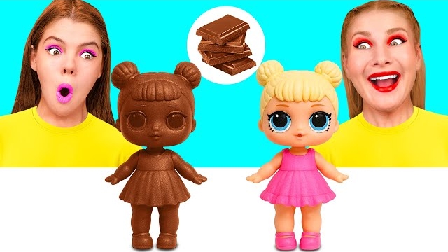 Челлендж. Шоколадная Еда vs Настоящая Еда | Кулинарная Битва с Едой ! смотреть онлайн