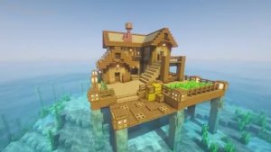 Строим дом на озере! Minecraft!