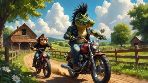 Мультики для детей, на ферму обезьянки напали воры ,видео про обезьянку