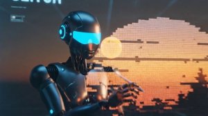 Глитч учится у AI создавать тепло 💾🤖🌅