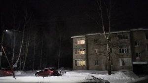 Снегопад, метель, ветер при прохождении южного циклона Wally V