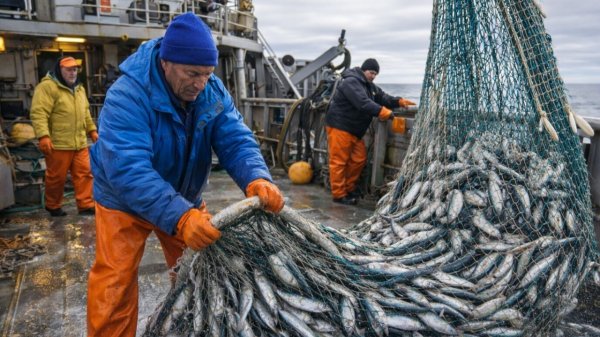Рекорд по вылову тихоокеанской сельди установили в России