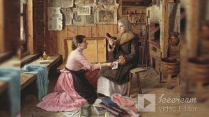 Картина "Разговор у сундука" русского живописца Исаака Батюкова