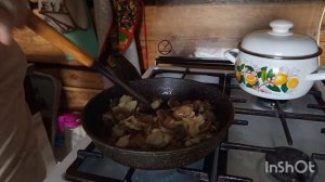 //148// Жизнь в деревне.Грибы с картошкой.