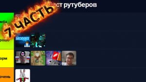 ТИР ЛИСТ РУТУБЕРОВ 7 ЧАСТЬ