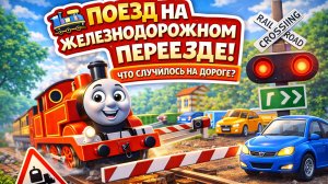 🚂 Поезд на железнодорожном переезде! 🚦 Что случилось на дороге? Мультик про поезда для детей