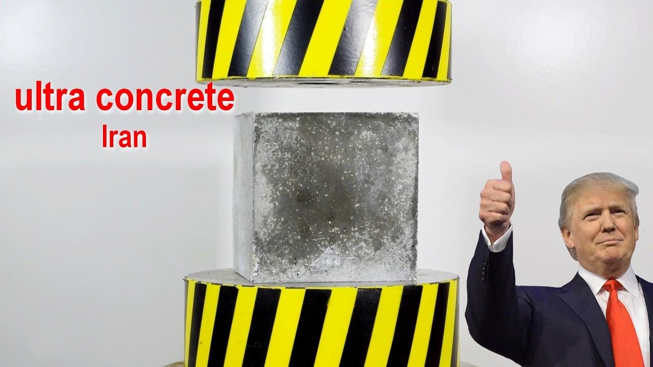 HYDRAULIC PRESS VS IRANIAN SUPERCONCRETE смотреть онлайн