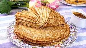 🥞Нежные ванильно-сливочные чудо-блинчики "Масленица"! Блинчики на молоке и сливках!