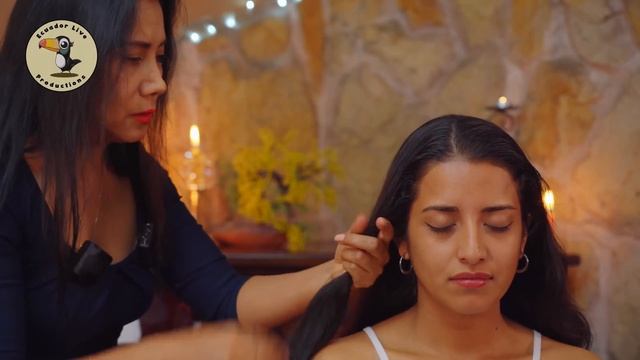 Nelly's ASMR massage with soft whispering sounds & henna art for sleep & relaxation смотреть онлайн