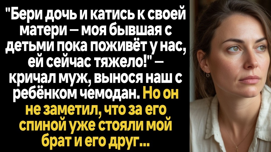 ИСТОРИИ ИЗ ЖИЗНИ/Бери дочь и катись к своей матери, моя бывшая с детьми поживёт пока тут! - заявил м смотреть онлайн