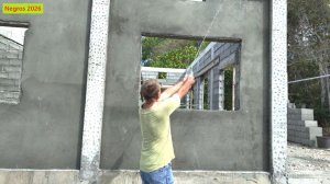 Филиппинка на русском. Стройка. Продолжаем штукатурить стены.