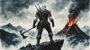 Хмм... Зараза, вулкан! Геральт выживает в Volcanoids