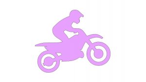 Шаблон мотоцикла с мотоциклистом для выпиливания лобзиком