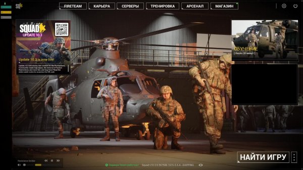 Профессионал играет в SQUAD