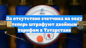 За отсутствие счетчика на воду теперь штрафуют двойным тарифом в Татарстане