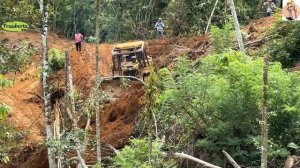 Строительство, горная дорога, расчистка , обзор