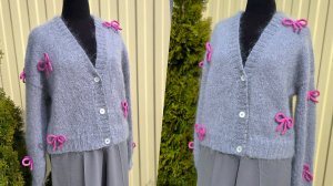 ✨️Романтичный кардиган "БАНТИКИ "✨️Мастер класс ✨️