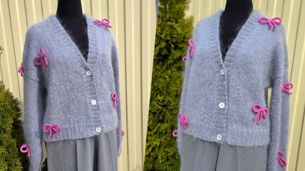 ✨️Романтичный кардиган "БАНТИКИ "✨️Мастер класс ✨️