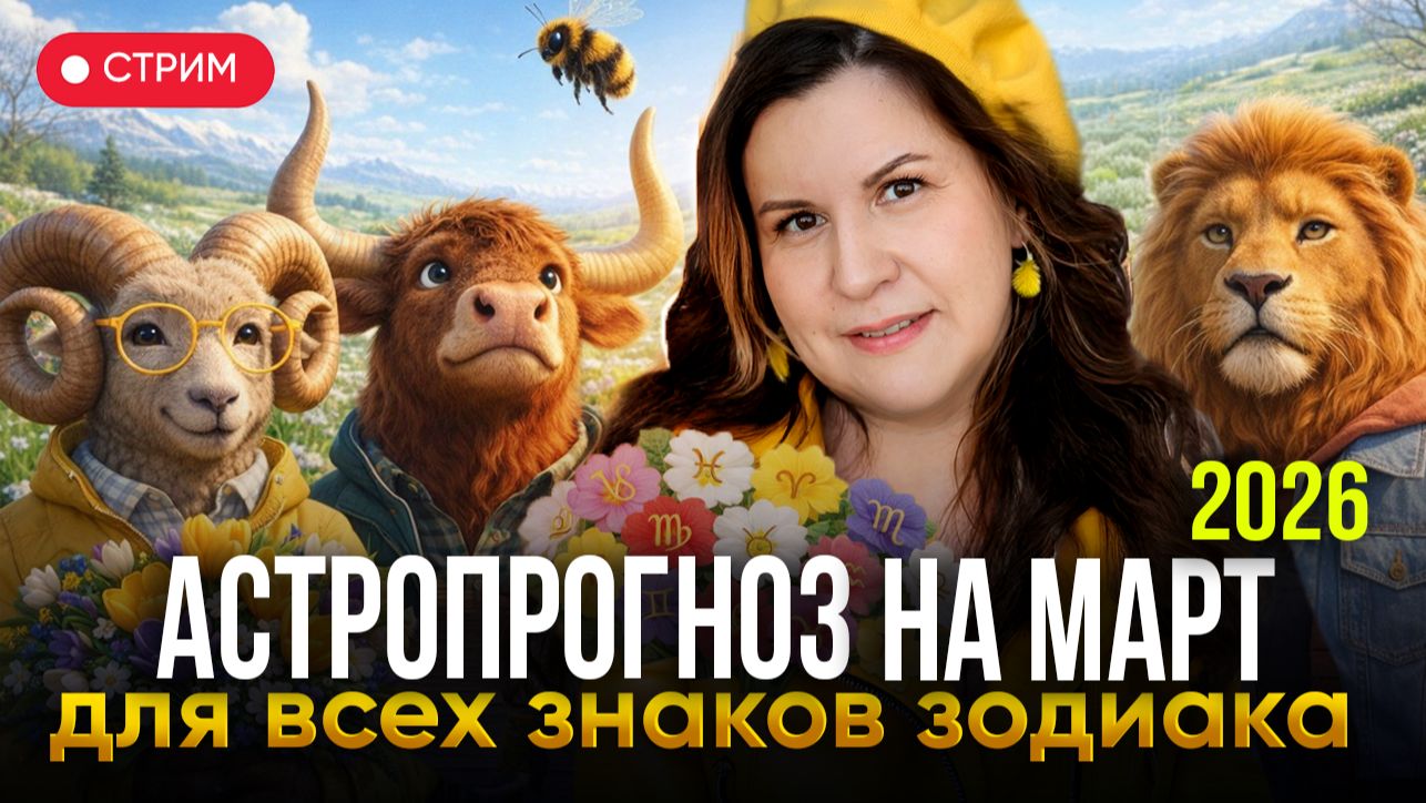 МАРТ 2026: Ведический ПРОГНОЗ для всех знаков Зодиака | Планетарные движения и их влияние смотреть онлайн