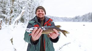 Селигер рыбалка Красивый зимний лес. Отдых жерлицы щука 2 часть