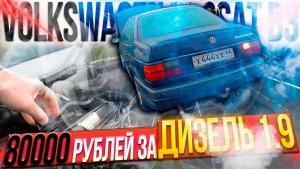 Дизельный Volkswagen Passat B3 за 80000 рублей ЗАВЕДЁТСЯ?