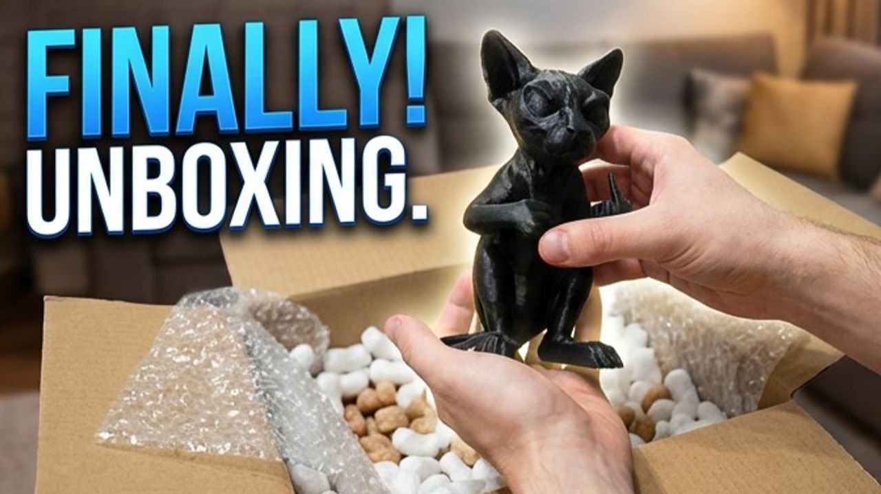 Как печатают чёрного сфинкса на 3D принтере смотреть онлайн