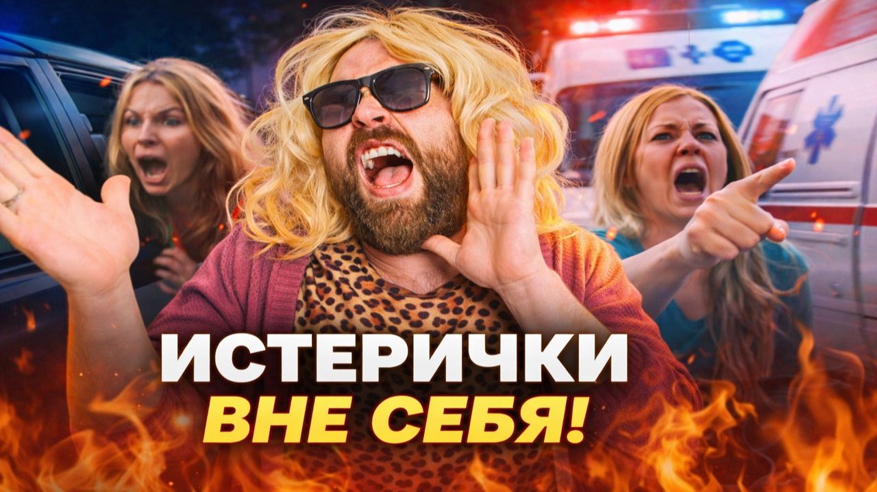 Женский Стыд: Истерички вне себя! Скандалы, от которых водители в шоке, а врачи в бегах! Подборка