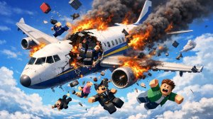 Играю в ROBLOX крушение самолёта на основанных нереальных событий
