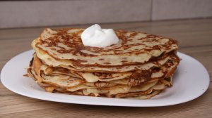 Блины воздушные на опаре дрожжевые пышные вкусные