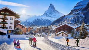 Церматт, Швейцария ❄️ Зимняя пешеходная экскурсия в формате 4K | #шариклайф #путешествиеонлайн