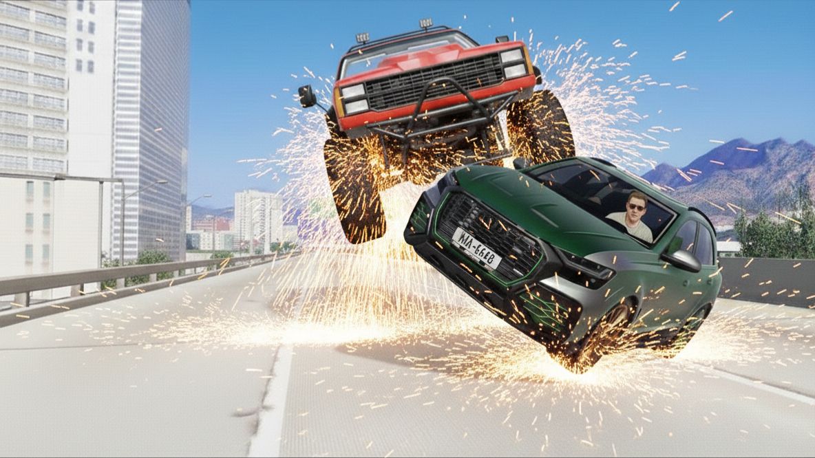BeamNG Drive - Лучшие аварии месяца – февраль 2025 года смотреть онлайн