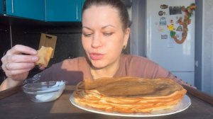 МУКБАНГ СУП С ГАЛУШКАМИ/БЛИНЫ 🥞МАСЛЕНИЦА/MUKBANG ЕДА ОБЖОР