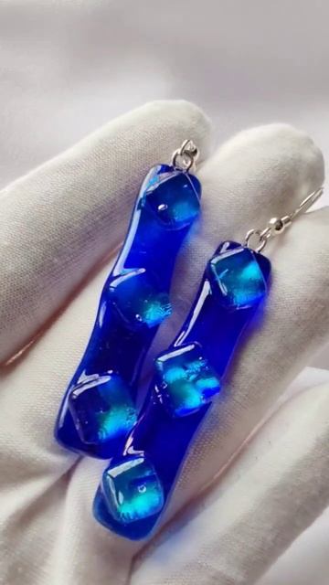 серьги голубая бездна