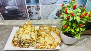 ИДЕАЛЬНЫЙ РЕЦЕПТ БЛИНОВ , ПРОВЕРЕННЫЙ ГОДАМИ, СРАЗУ С НАЧИНКОЙ!!