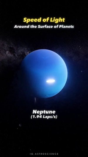 Визуализация скорости света на поверхности разных планет нашей Солнечной системы