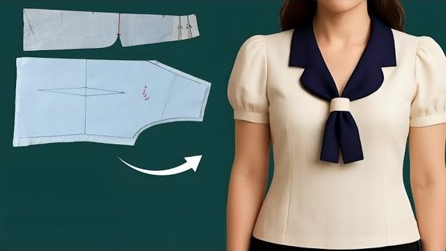 Выкройка и пошив воротника