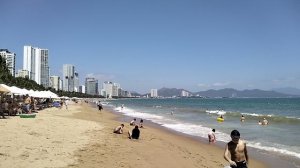 Погода в Нячанге 21.02.2026. Пляж в районе парка Горького