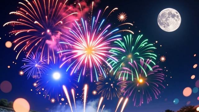 ✨ Фейерверки под луной — сказка в каждом взрыве! 🌕🎇